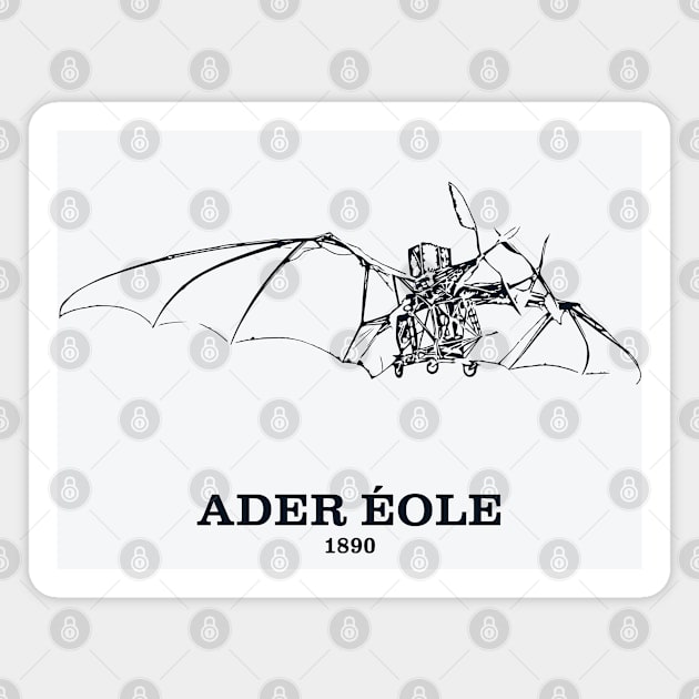 Ader Éole 1890 Aircraft Magnet by Lakeric